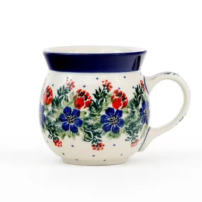 Kubek Ceramiczny 005 v-0,2l <br>1535X Czerwony wianuszek